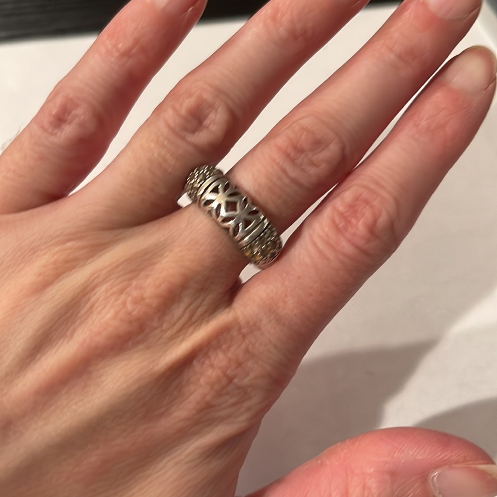 Silver Ring, Rectangular Long